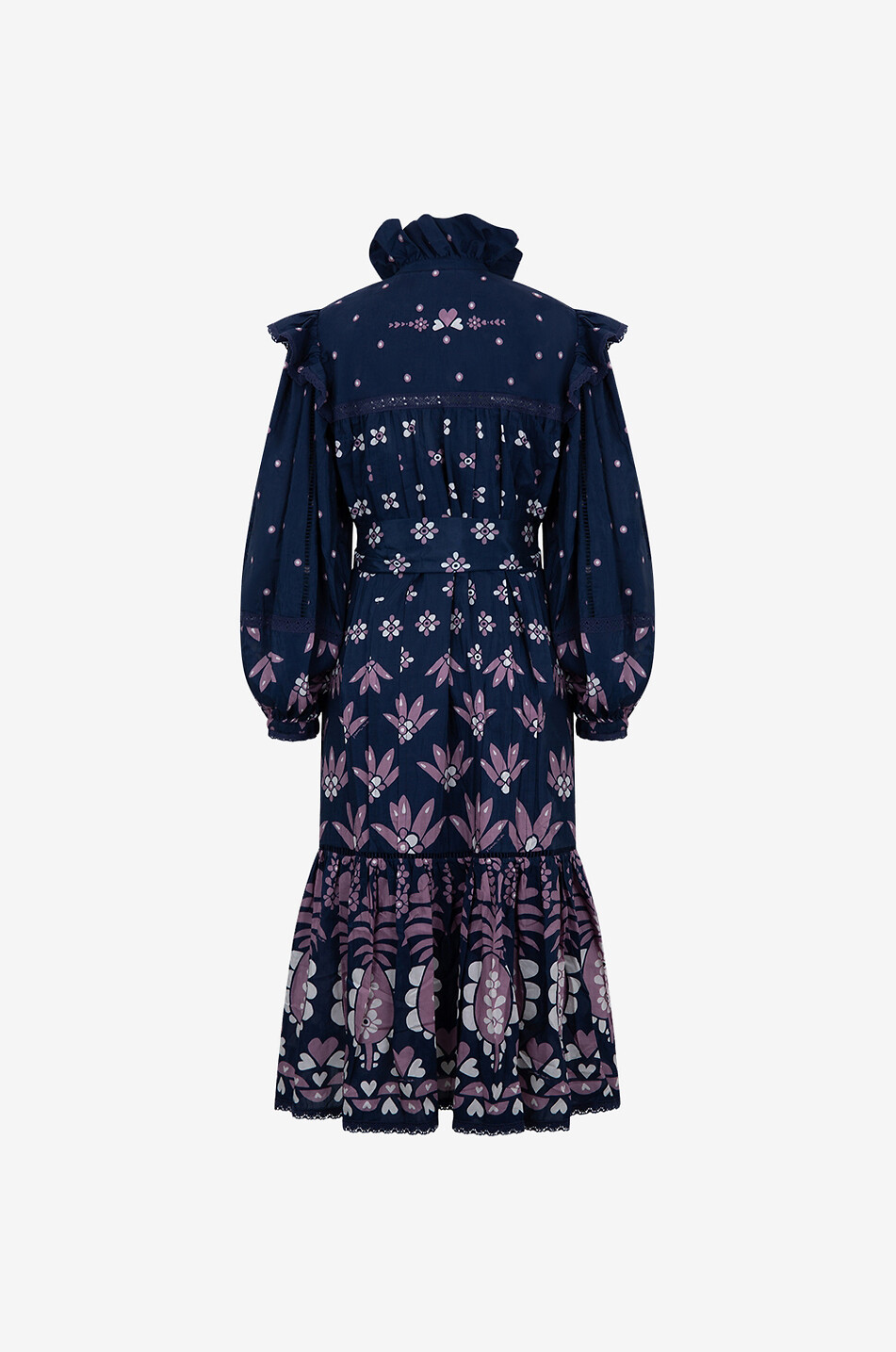 Bedrucktes Midikleid mit Spitze Ainika Martina