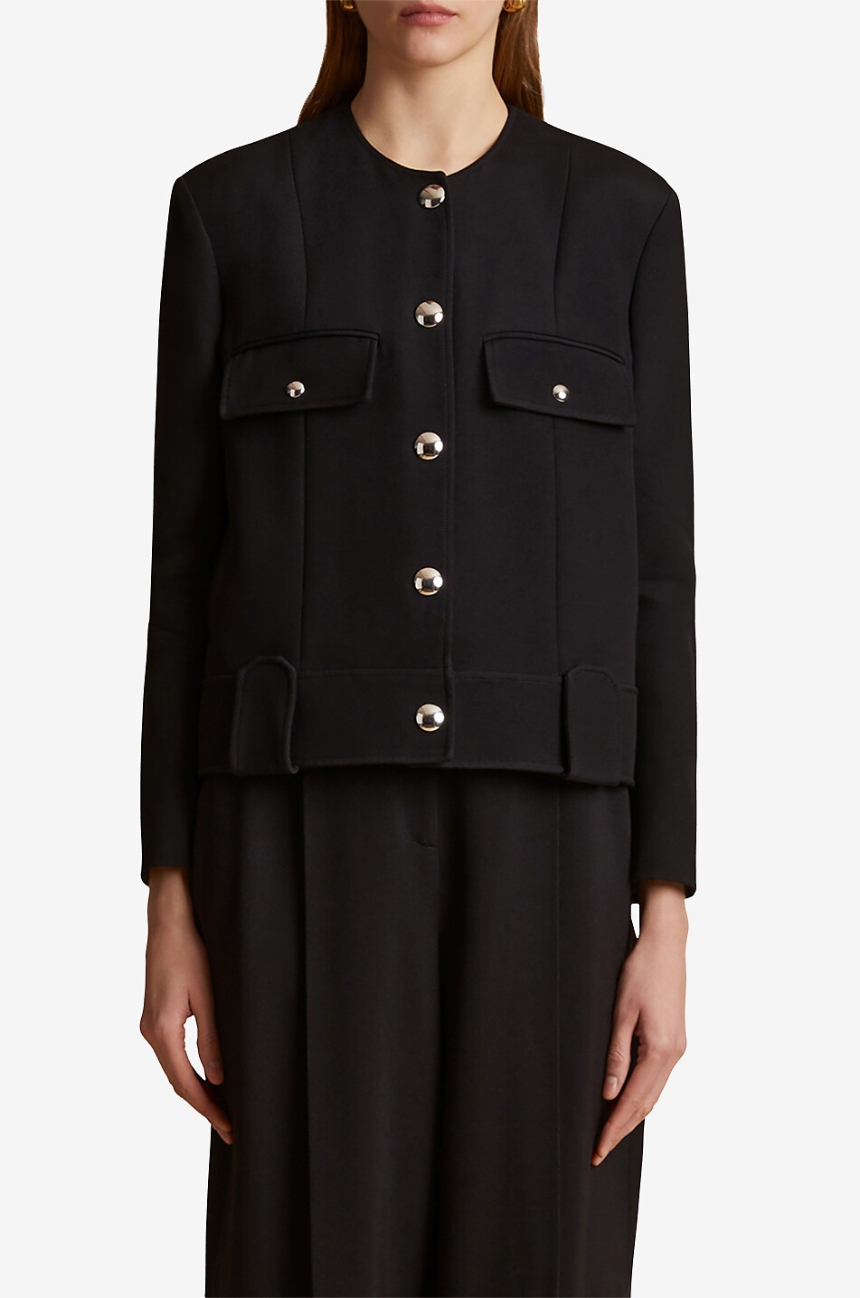 KHAITE The Laybin boxy cady suit jacket Women BLACK 3
