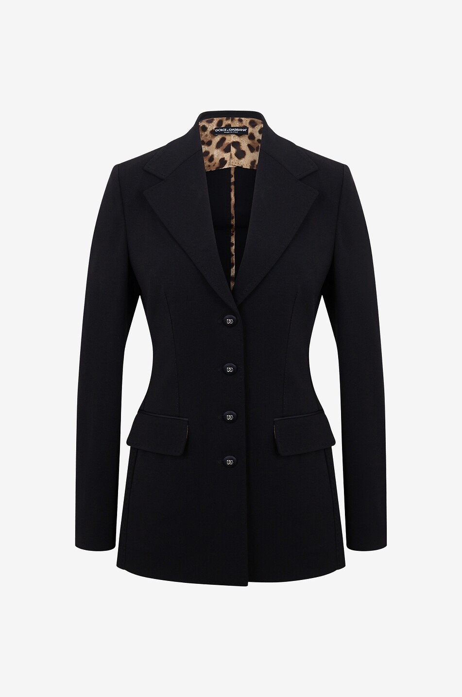 DOLCE & GABBANA Turlington cinched Milano jersey blazer Women BLACK 1
