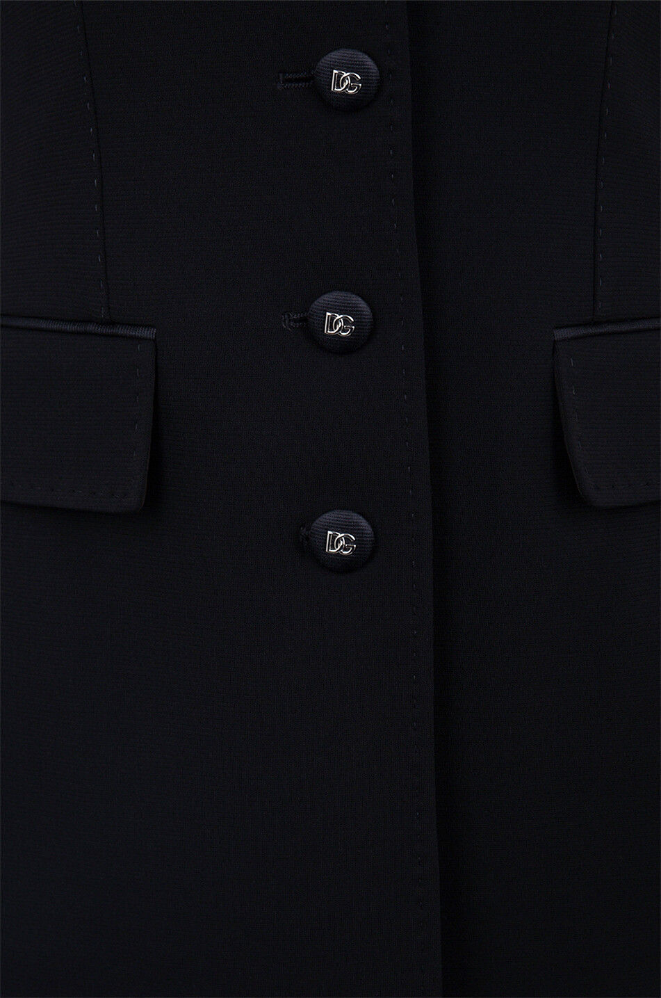 DOLCE & GABBANA Turlington cinched Milano jersey blazer Women BLACK 3