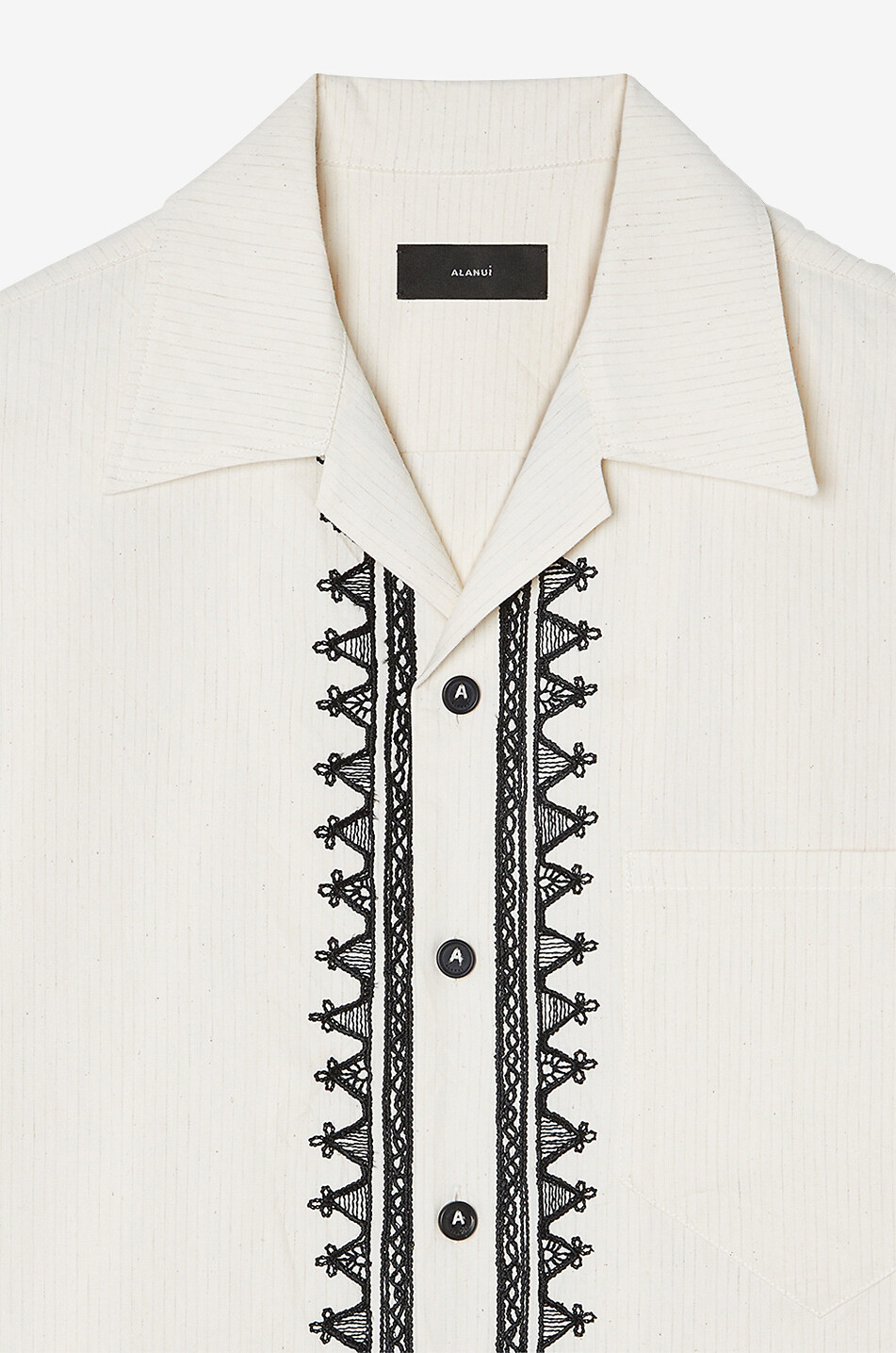 Akasha short-sleeved embroidered shirt