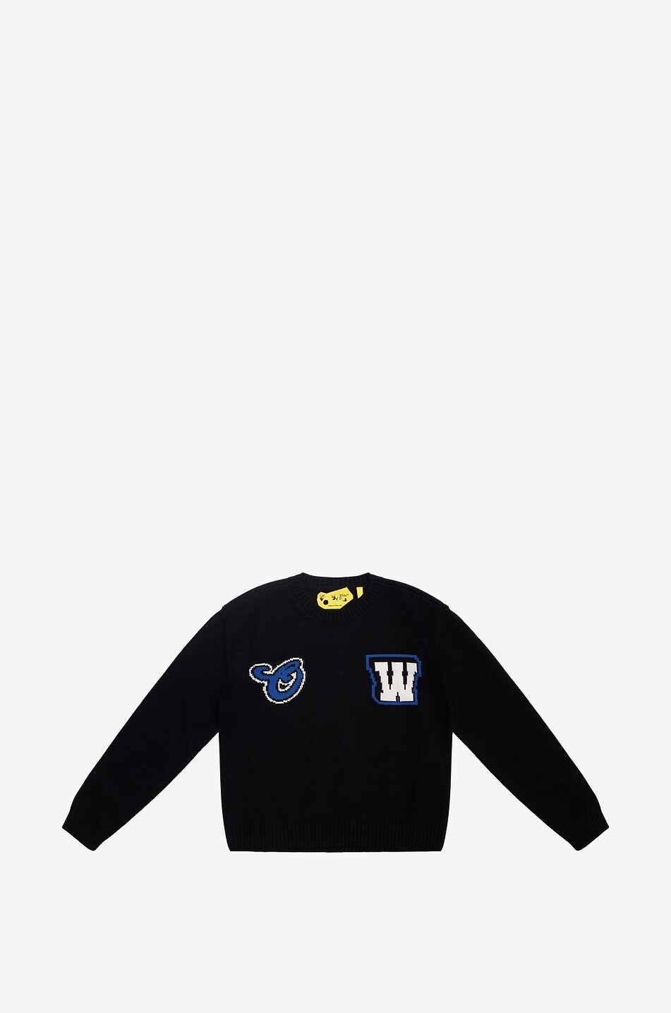 OW Patch boy's cotton jacquard jumper