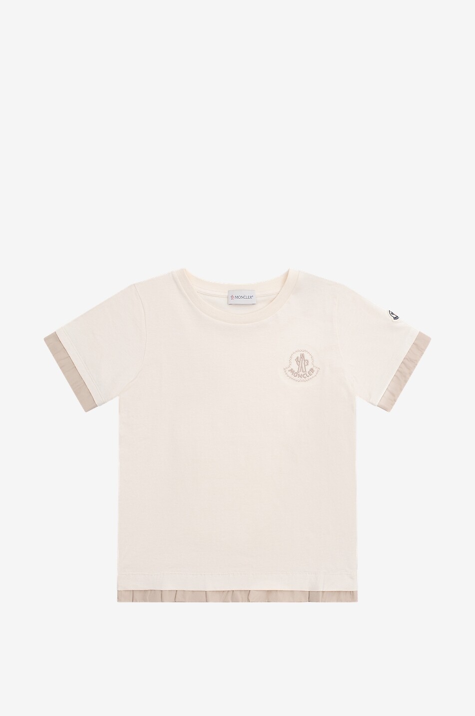 Girl s T shirt with ruffle and embroidery