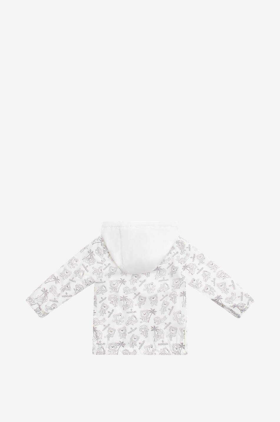 MONCLER Fynn teddy printed baby rain jacket Baby EGGSHELL 2
