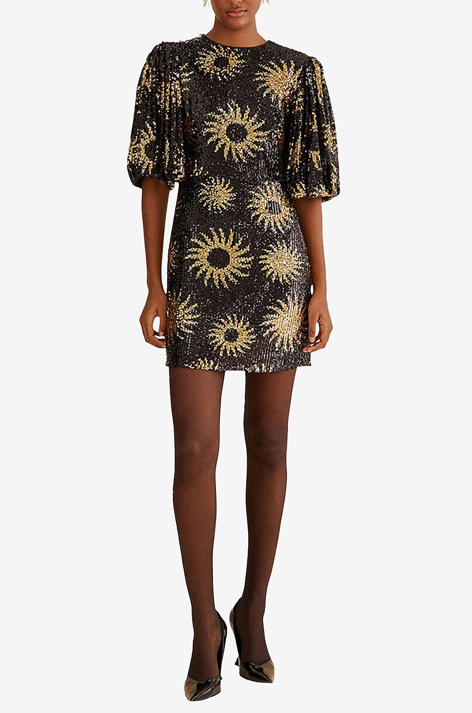 FARM RIO Mini robe à sequins Sunny Mood Femme NOIR 3