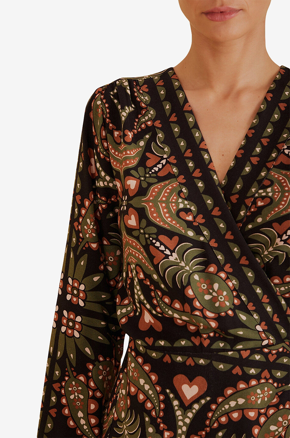 Mini robe portefeuille imprimée Martina Scarf