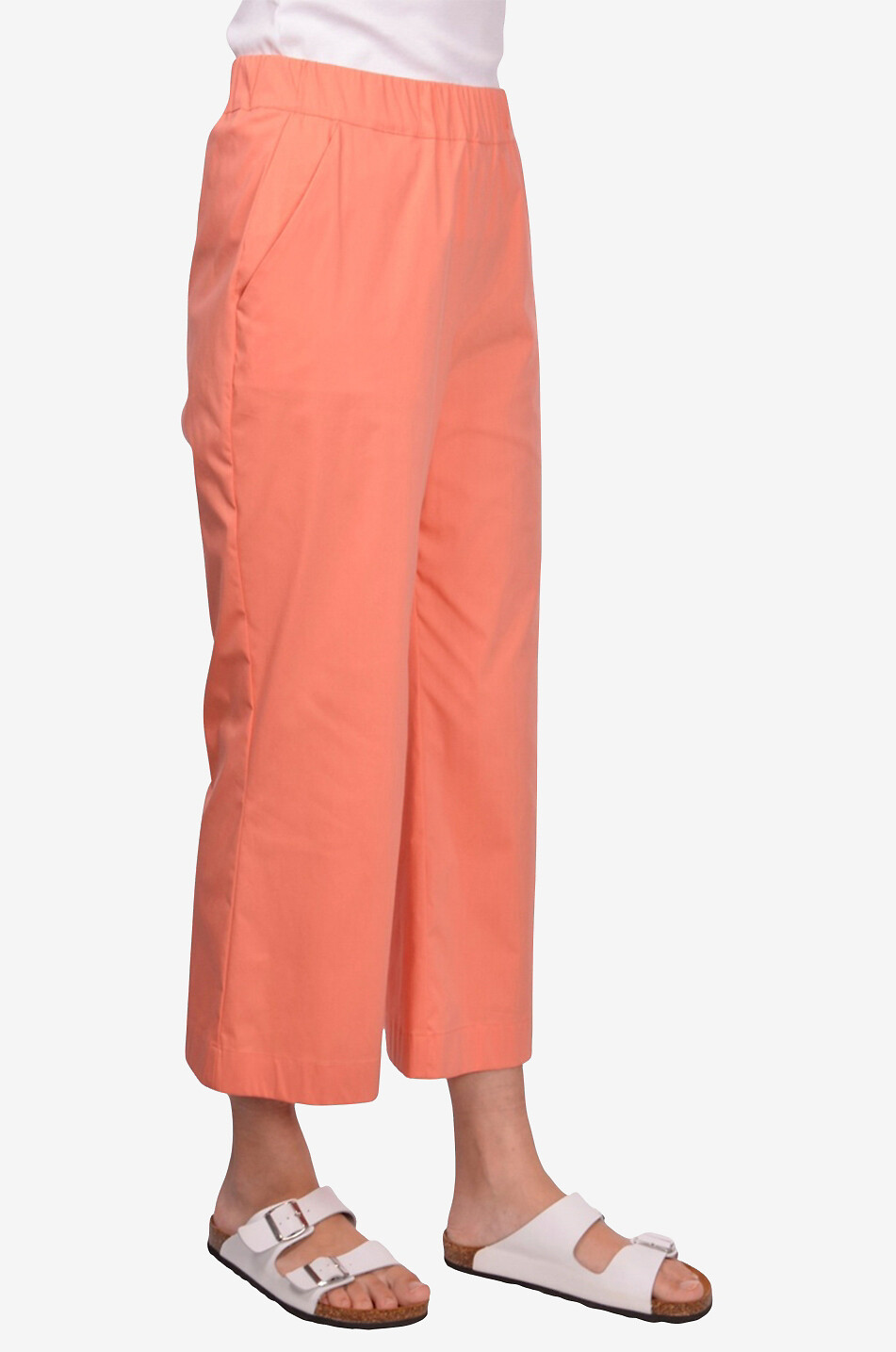 GRAN SASSO Pantacourt évasé en coton Femme ORANGE 4