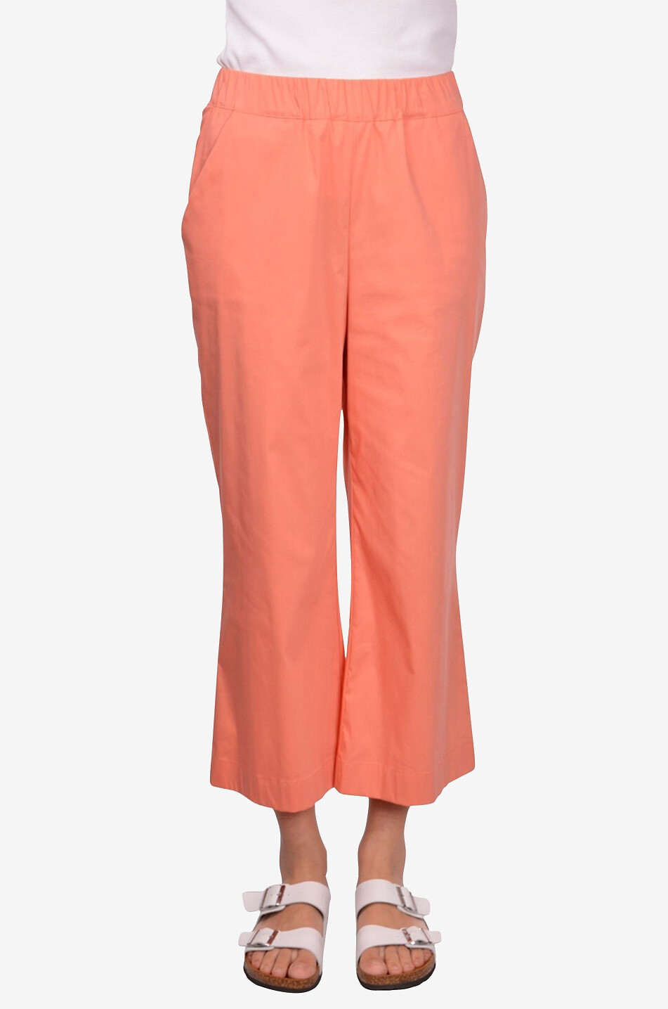 GRAN SASSO Pantacourt évasé en coton Femme ORANGE 3