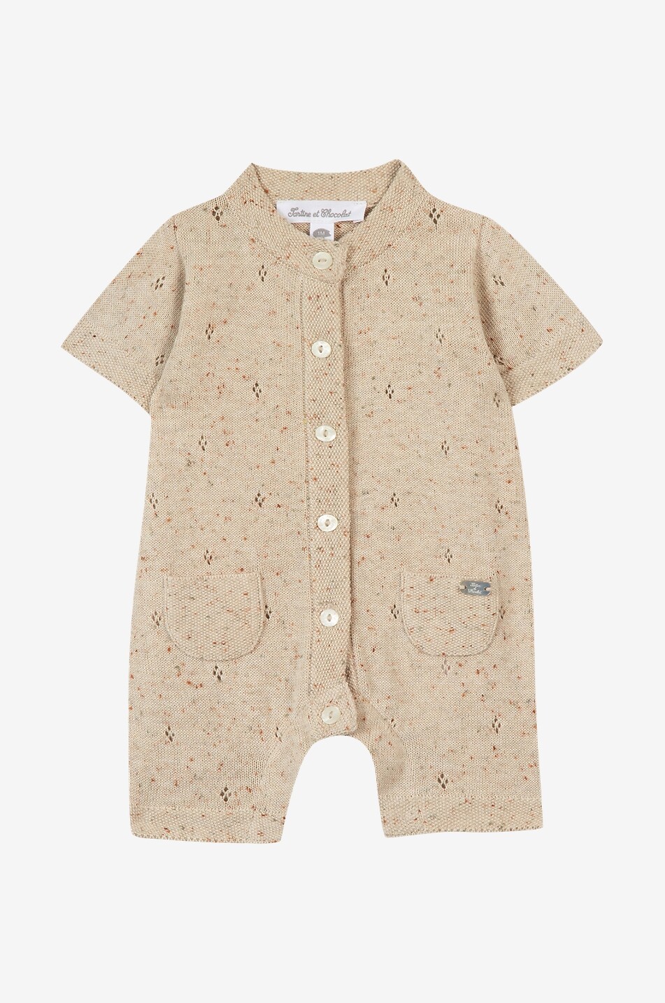 Barboteuse bébé en maille ajourée