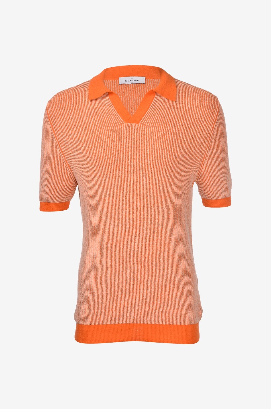 Polo à manches courtes en coton en maille côtelée