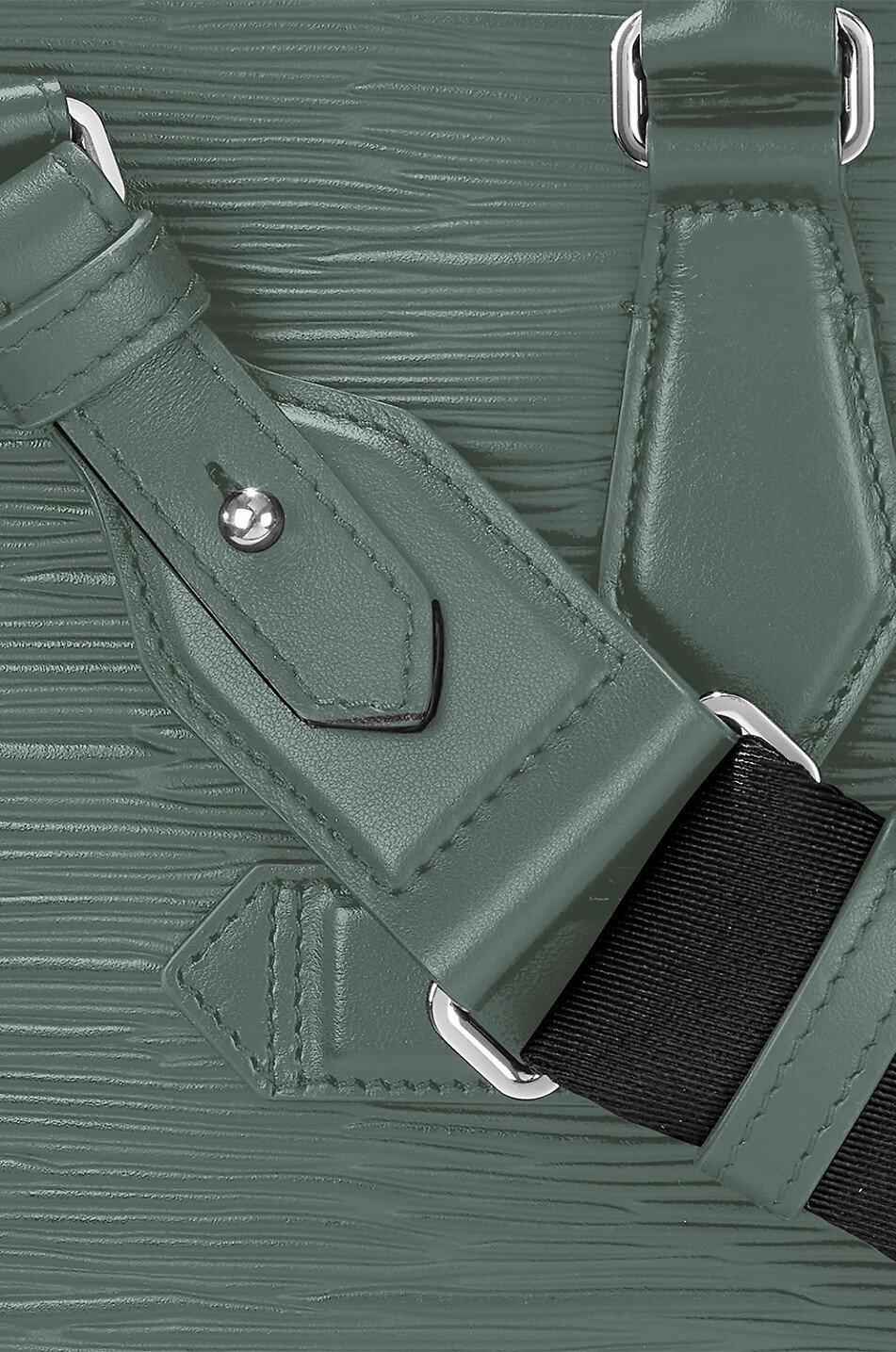 MONTBLANC 4810 Thin textured leather document case Men MEDIUM GREEN 6
