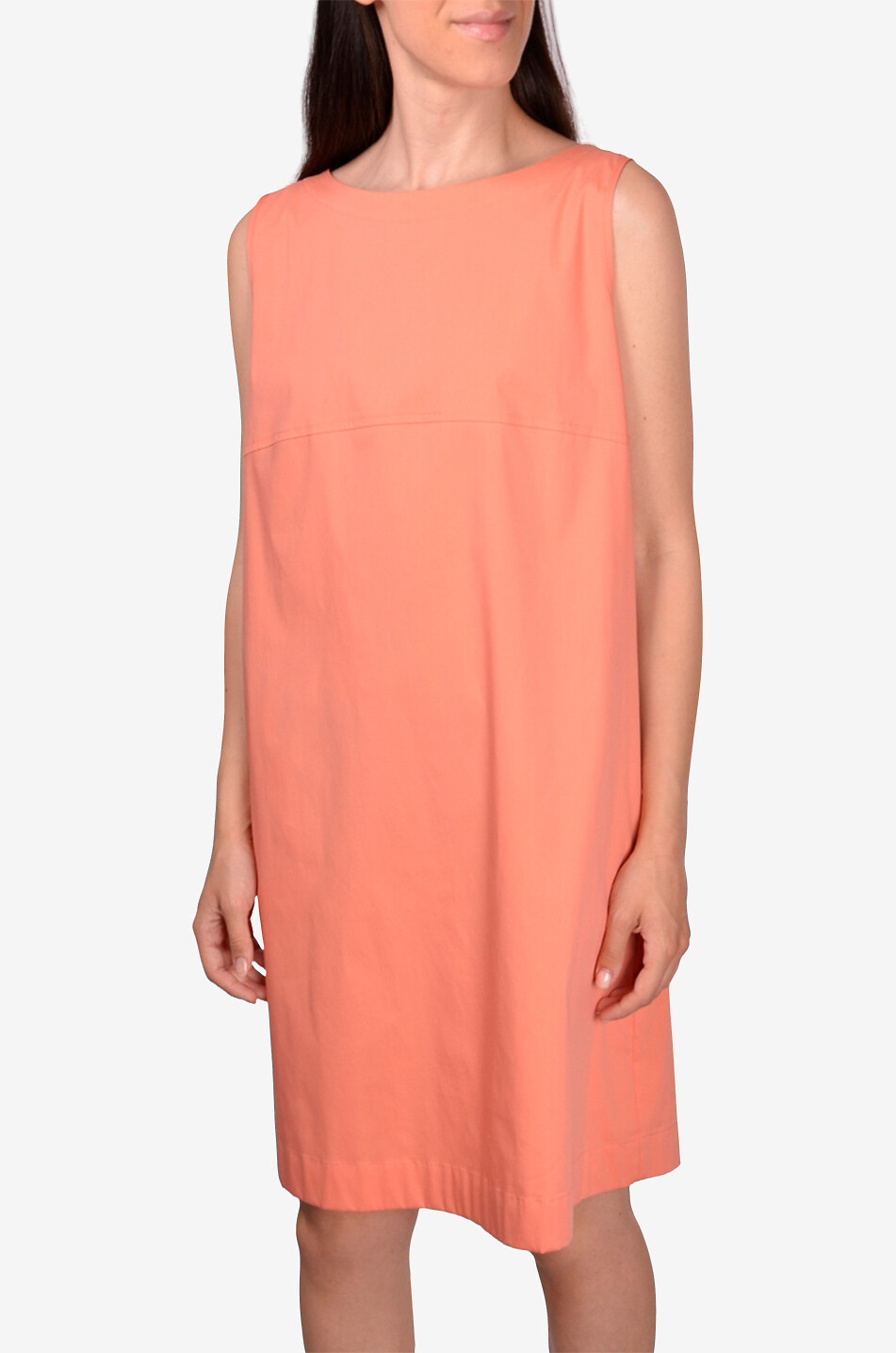 Robe shift courte en coton