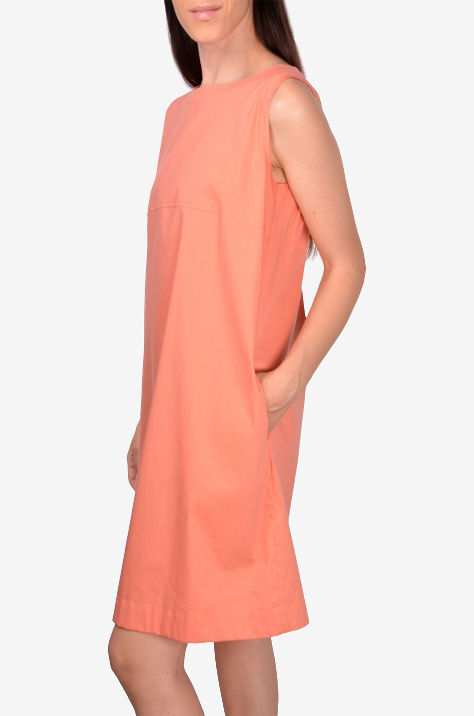 GRAN SASSO Robe shift courte en coton Femme ORANGE 4