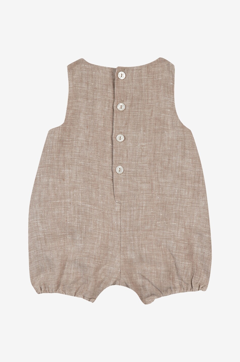 TARTINE ET CHOCOLAT Sleeveless baby linen playsuit Baby Light beige 2