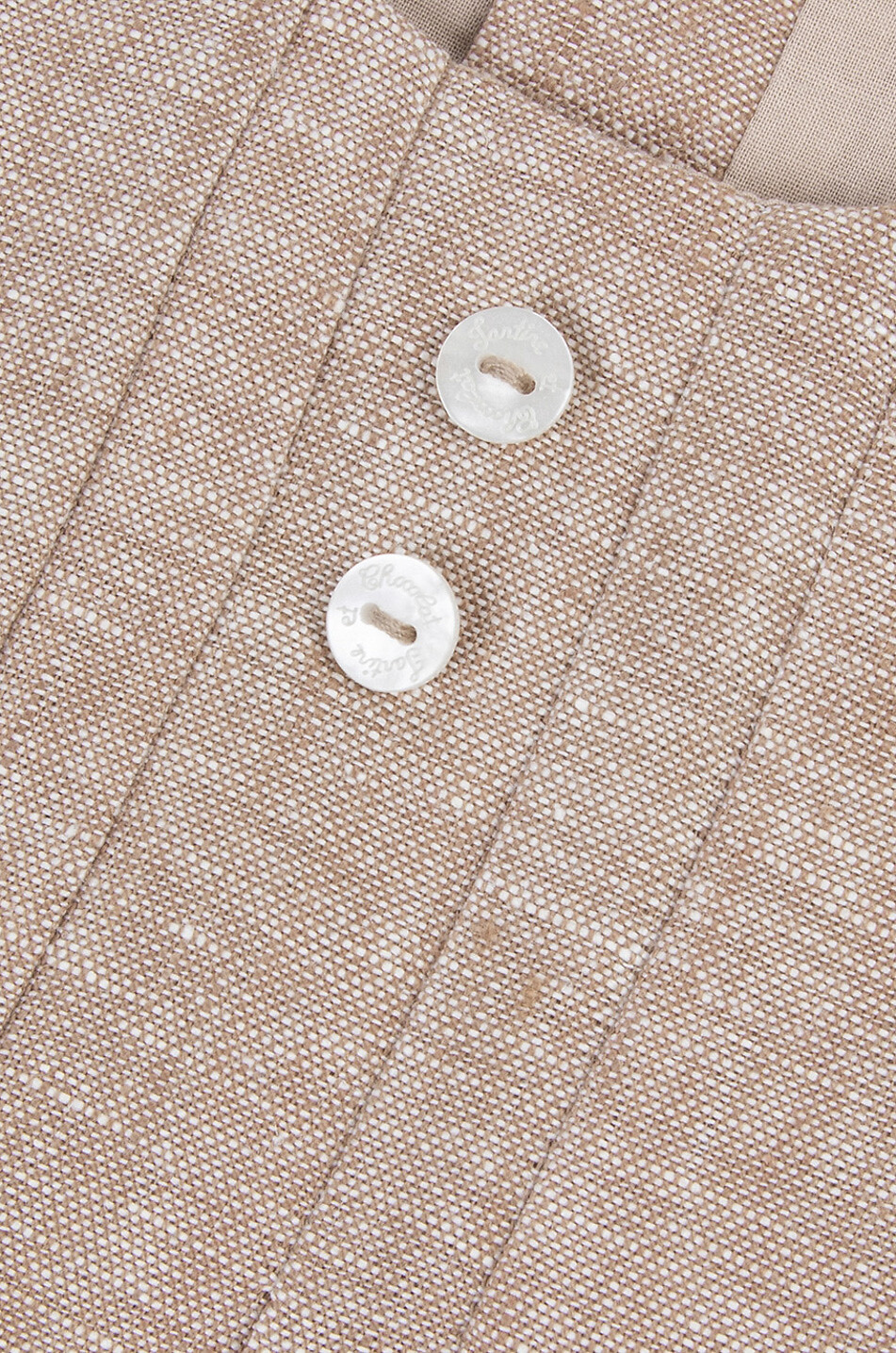 TARTINE ET CHOCOLAT Sleeveless baby linen playsuit Baby Light beige 3