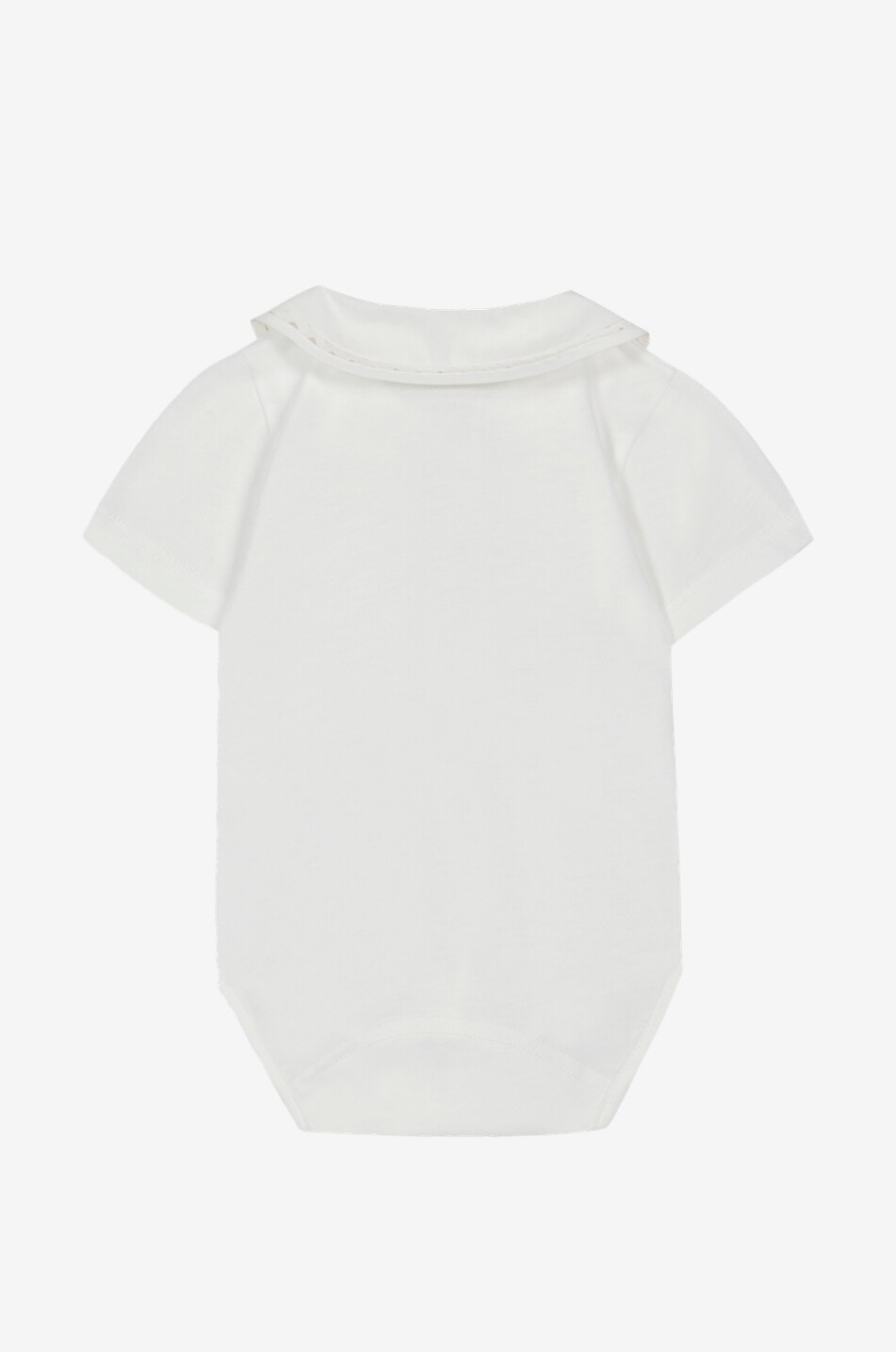 TARTINE ET CHOCOLAT Braid adorned Peter Pan collar jersey baby bodysuit Baby EGGSHELL 2
