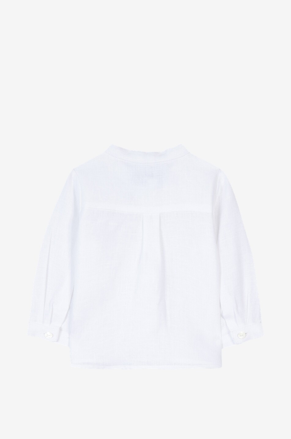 Langarm-Hemd mit Mandarinkragen für Babys aus Leinen