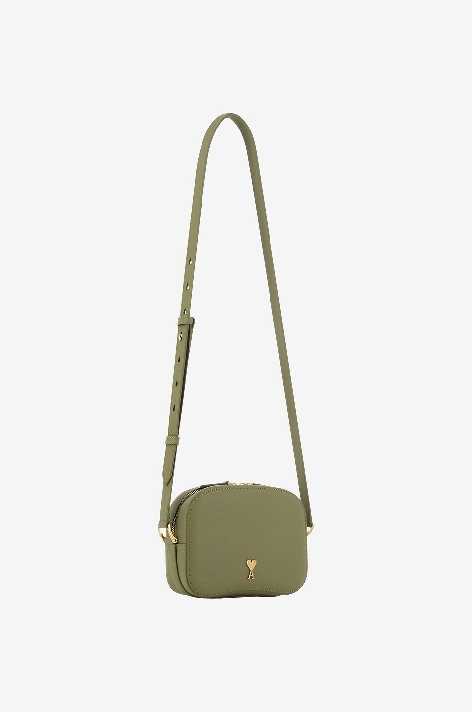 AMI Schultertasche aus genarbtem Leder Paris Paris Caméra Damen GRÜN 2