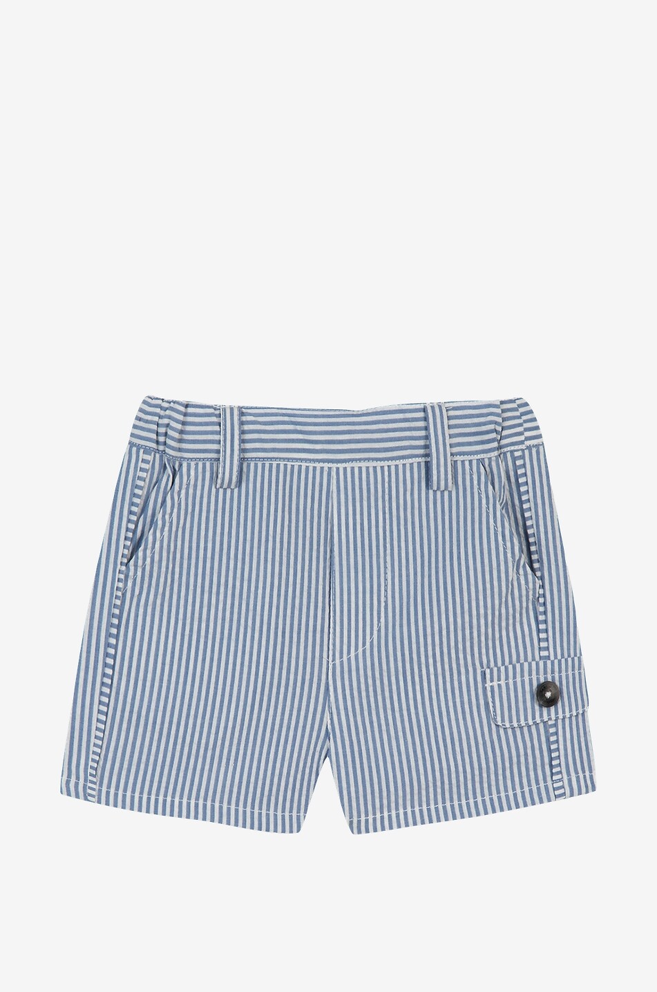 Gestreifte Seersucker-Babyshorts