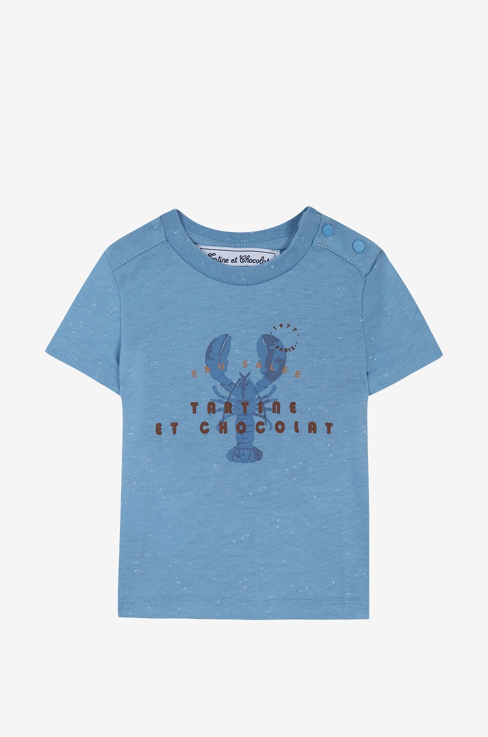 T-Shirt für Babys aus Baumwolle und Viskose mit Hummerprint