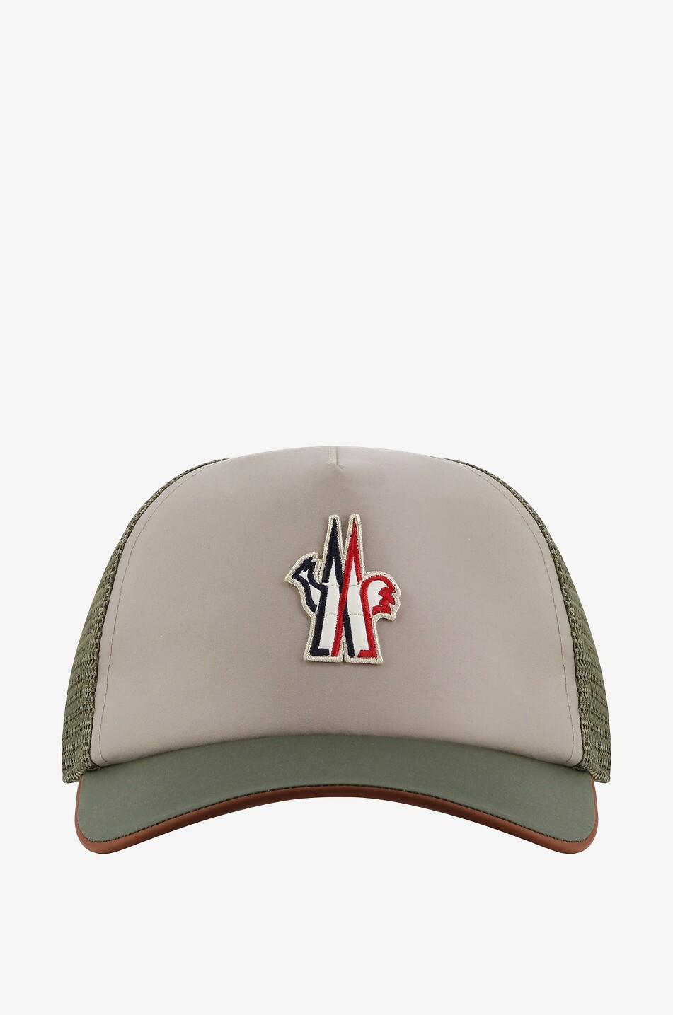 Monogrammed mesh and canvas baseball cap
