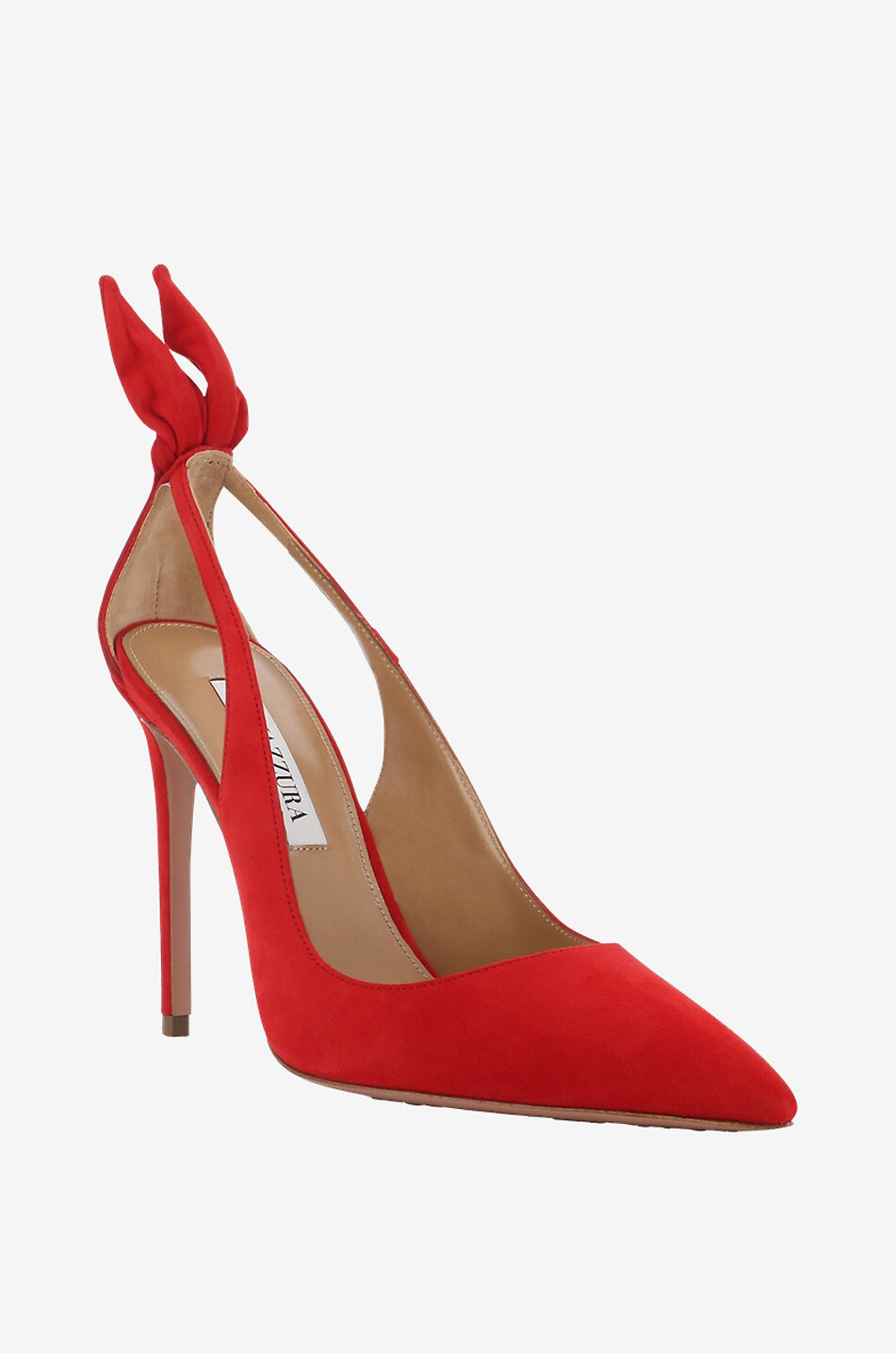 AQUAZZURA Wildleder-Pumps Bow Tie 105 Damen ROT 1