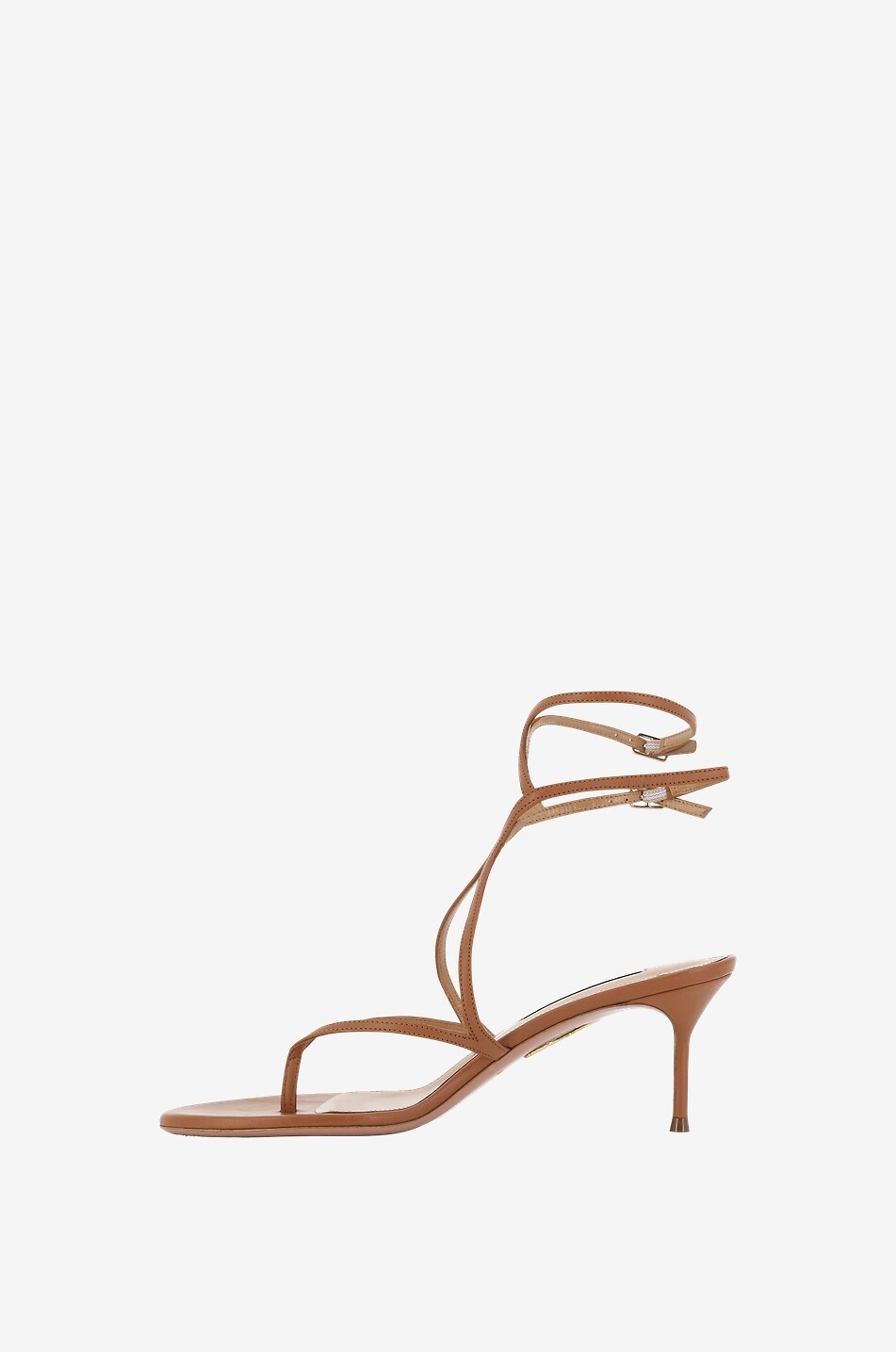 AQUAZZURA Baia 65 heeled nappa leather sandals Women BROWN 3
