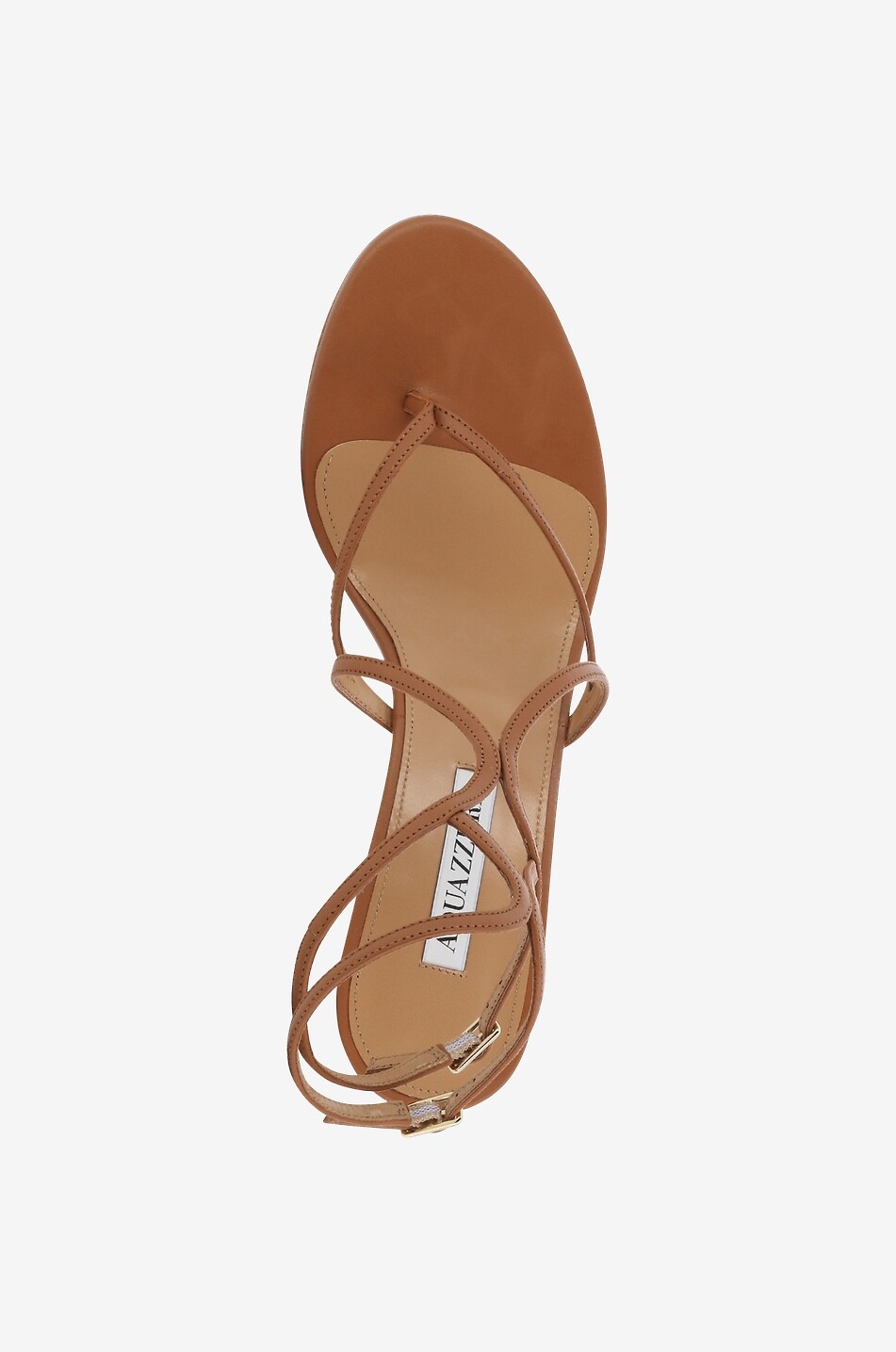 AQUAZZURA Baia 65 heeled nappa leather sandals Women BROWN 5