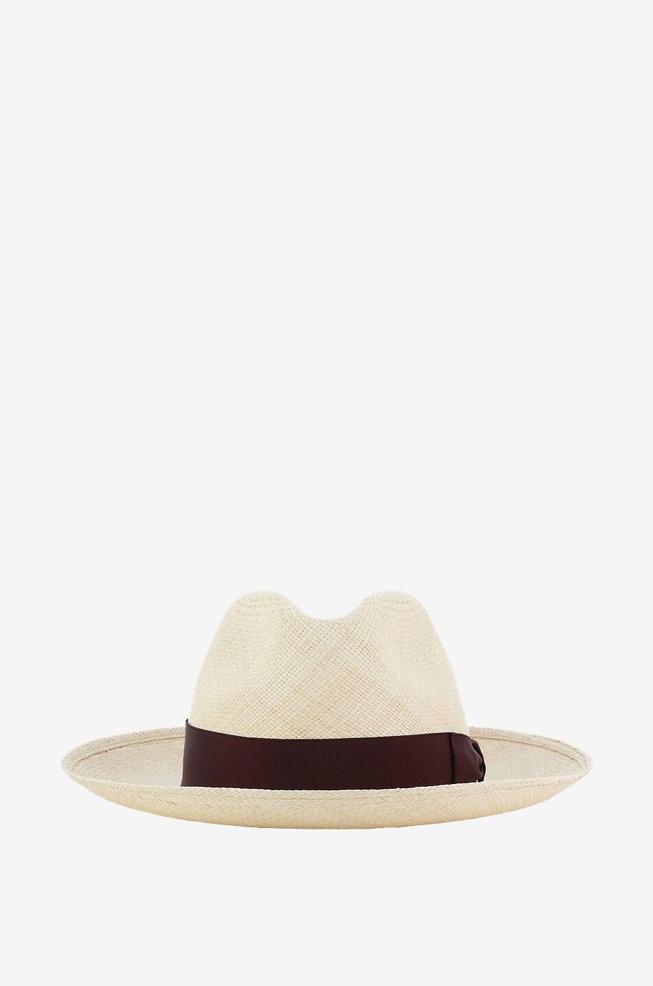 BORSALINO Chapeau en fibres de paille Amedeo Panama Quito Homme MARRON FONCÉ 1