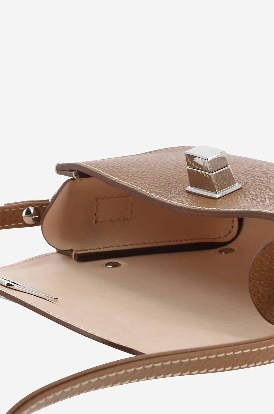 BERTHILLE Umhängetasche aus Rindsleder Trotter XL Damen HELLBRAUN 5