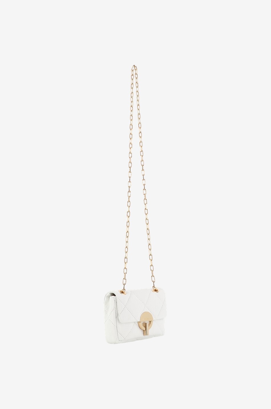 VANESSA BRUNO Sac porté épaule en cuir matelassé Nano Moon Femme BLANC 5