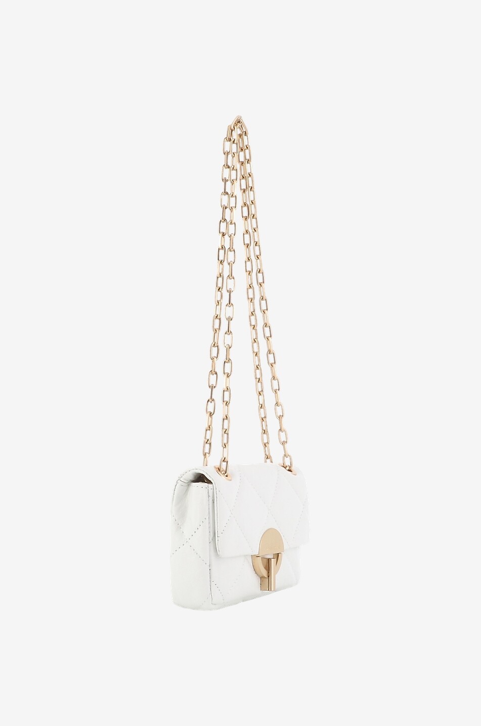 VANESSA BRUNO Sac porté épaule en cuir matelassé Nano Moon Femme BLANC 2