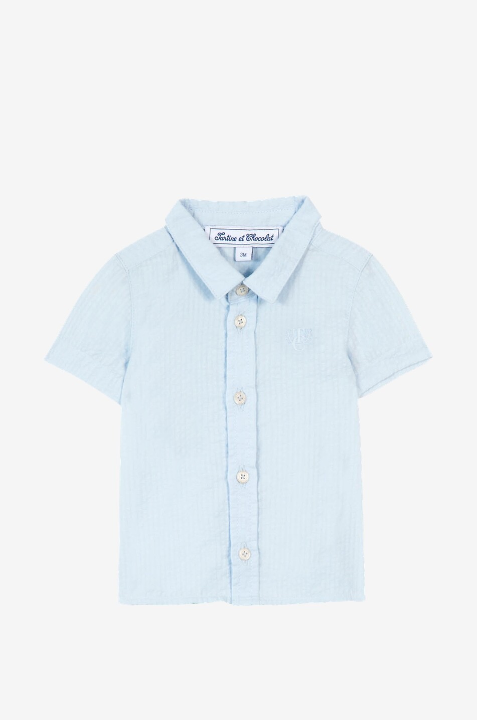Baby-Kurzarm-Hemd aus Seersucker