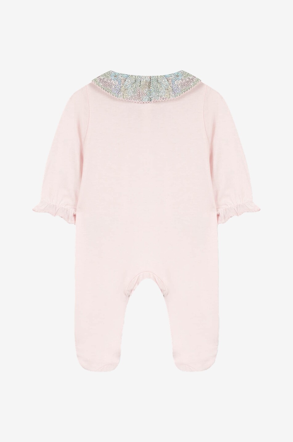 TARTINE ET CHOCOLAT Pyjama en coton bébé détails Liberty Bébé ROSE CLAIR 2