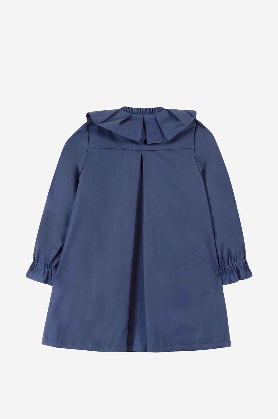 Ruffle collar A-line girl's trench coat