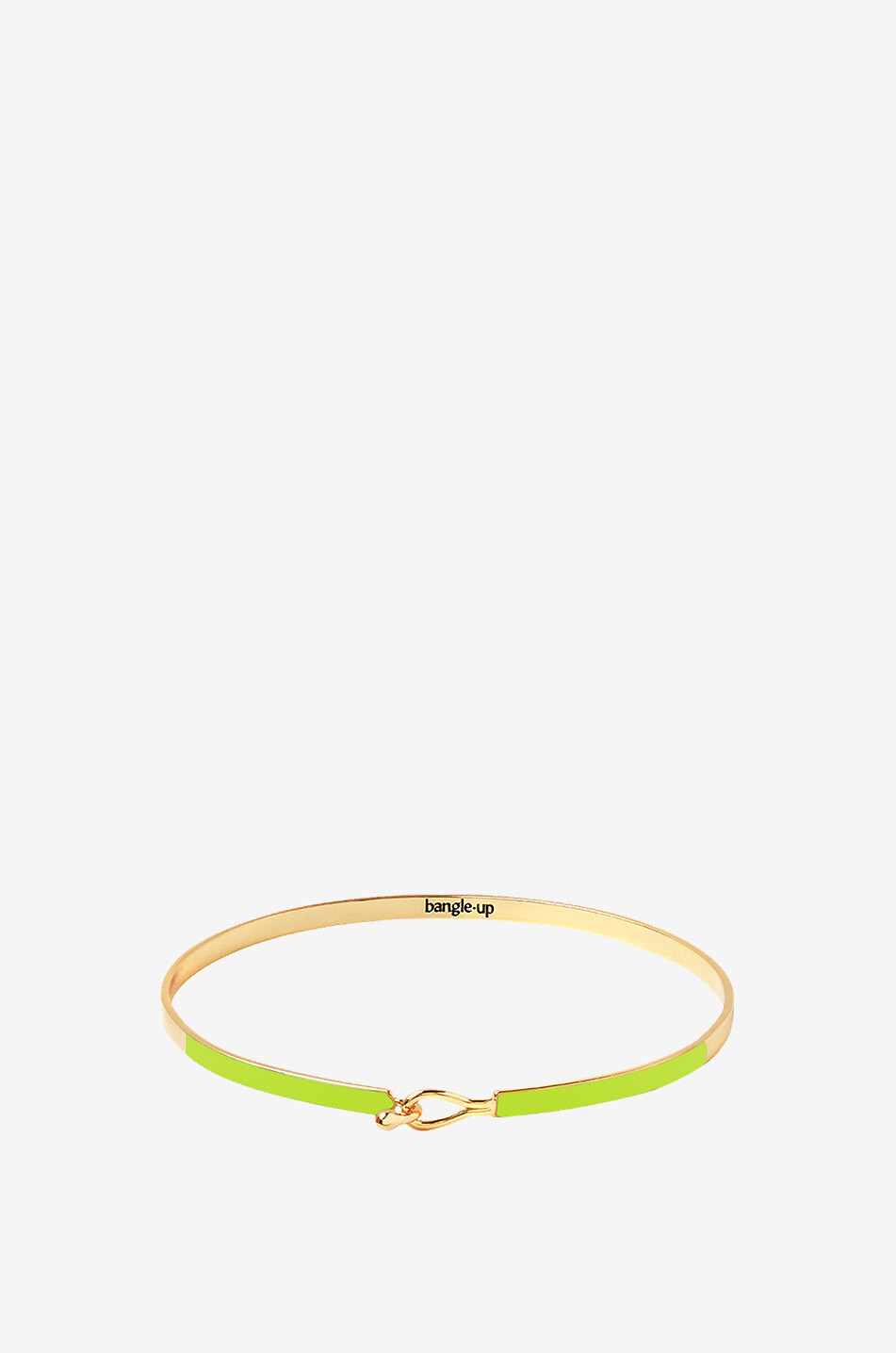 Steifer Messingarmreif Lily Green Flash - 3 mm