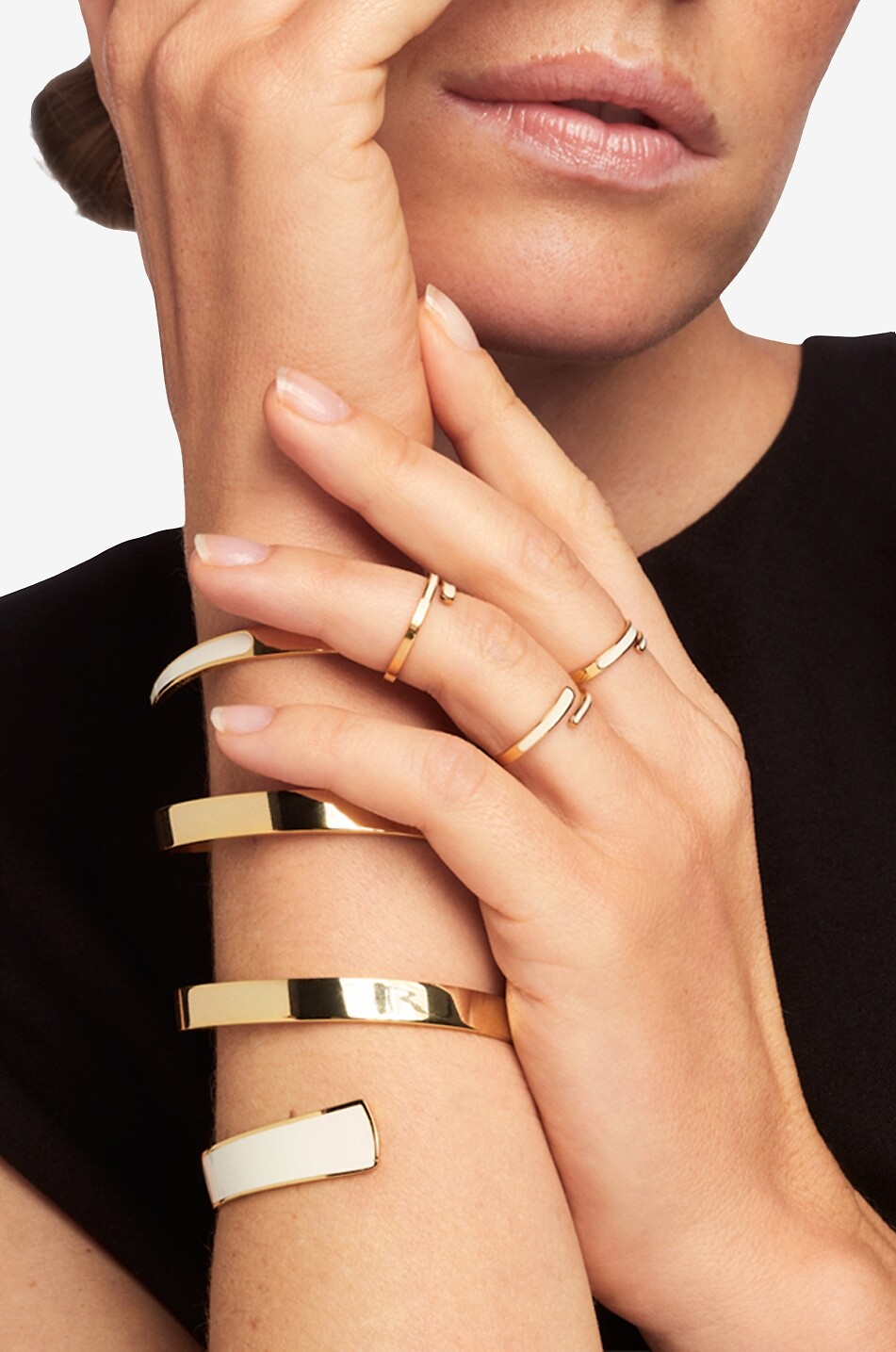 BANGLE UP Manchette spirale Tara Blanc Sable Femme BLANC 3