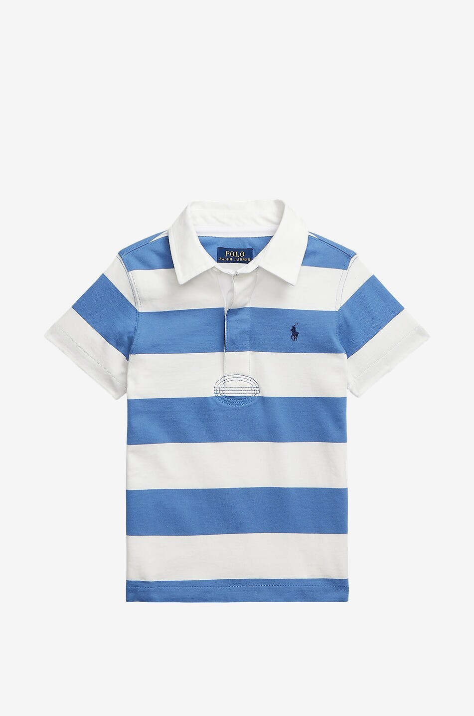 Rugby striped boy's polo shirt