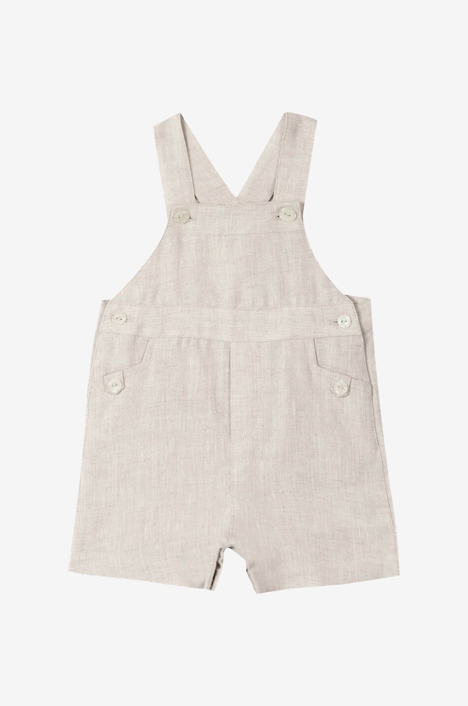 TARTINE ET CHOCOLAT Linen baby short dungarees Baby BEIGE 1