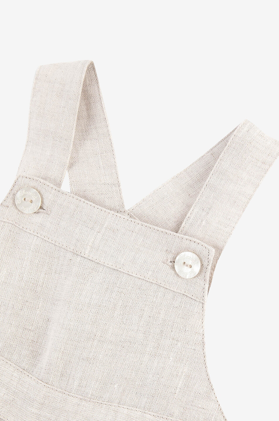 TARTINE ET CHOCOLAT Linen baby short dungarees Baby BEIGE 3