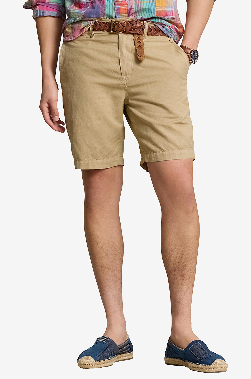 POLO RALPH LAUREN Classic Fit Maritime cotton and linen shorts - 21.5 cm Men Medium beige 2