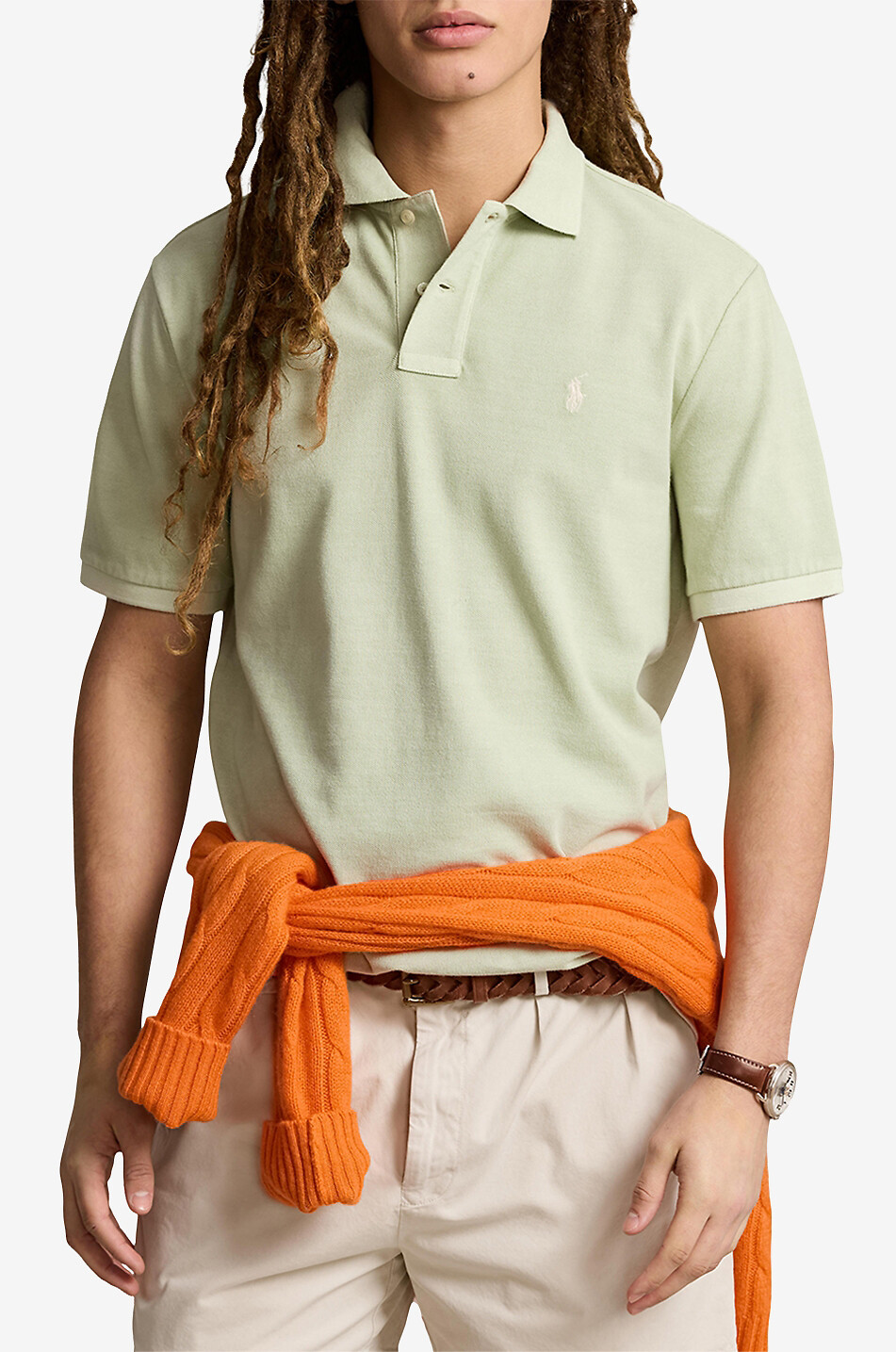 Pony short-sleeved cotton piqué polo shirt