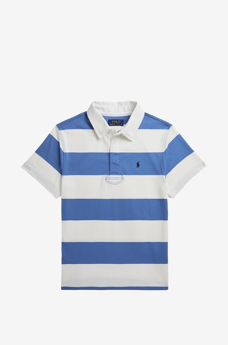 Rugby Pony striped boy's short-sleeved polo shirt