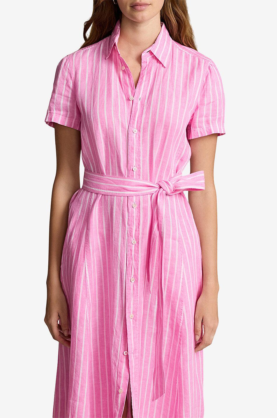 Ralph lauren striped linen shirtdress on sale