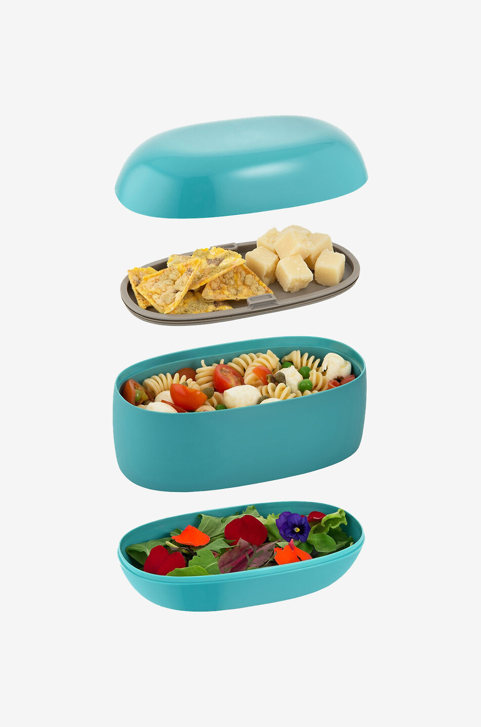 ALESSI Lunchbox mit zwei Fächern Food à porter Haus WEISS 5