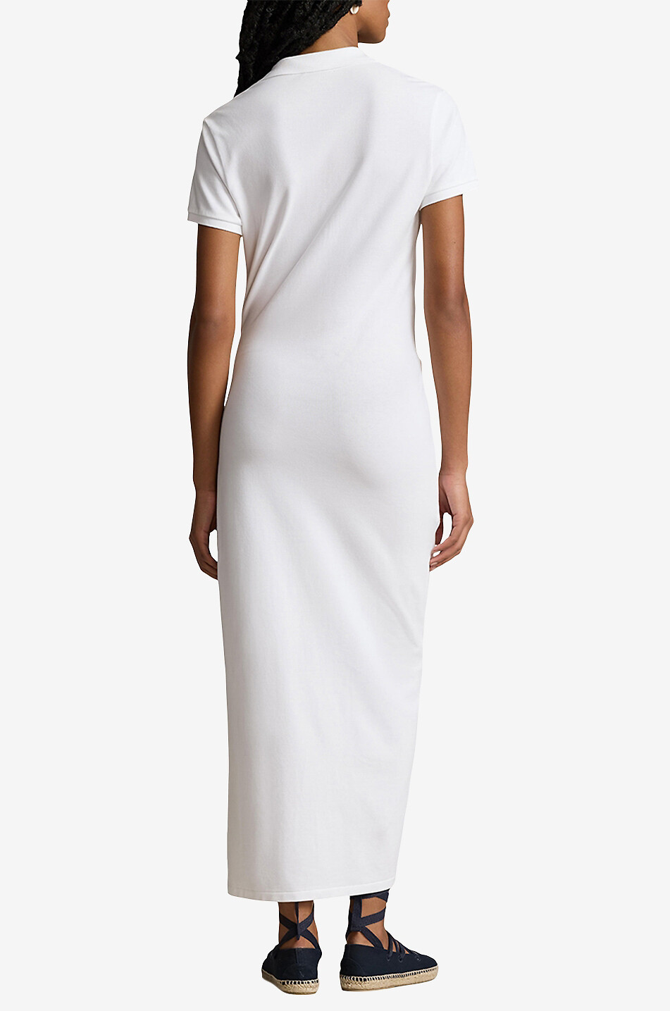 POLO RALPH LAUREN Wickel-Polokleid aus Baumwollpiqué Pony Damen WEISS 3