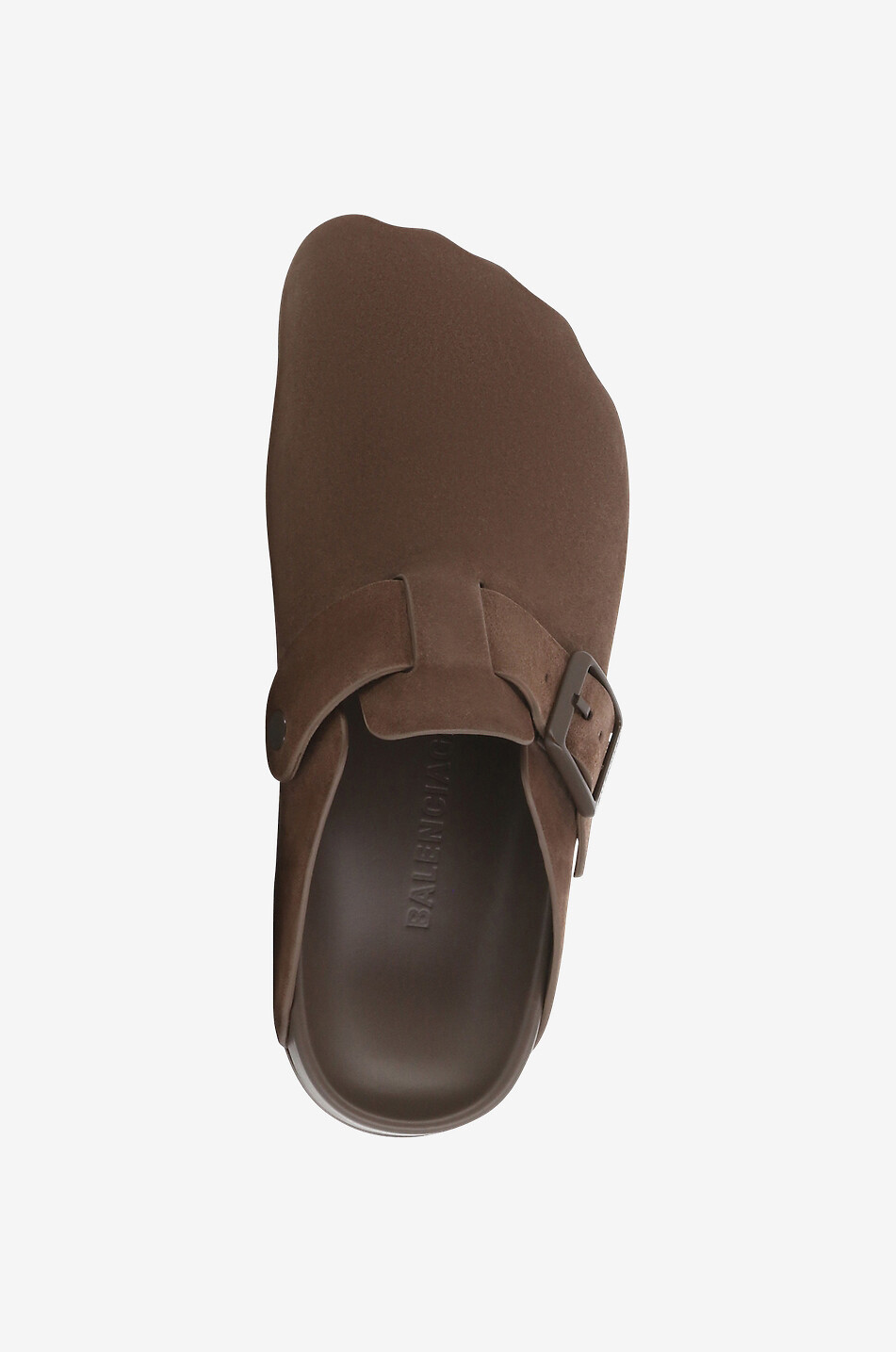 BALENCIAGA Clogs aus Wildleder mit Schnalle Sunday Herren DUNKELBRAUN 5