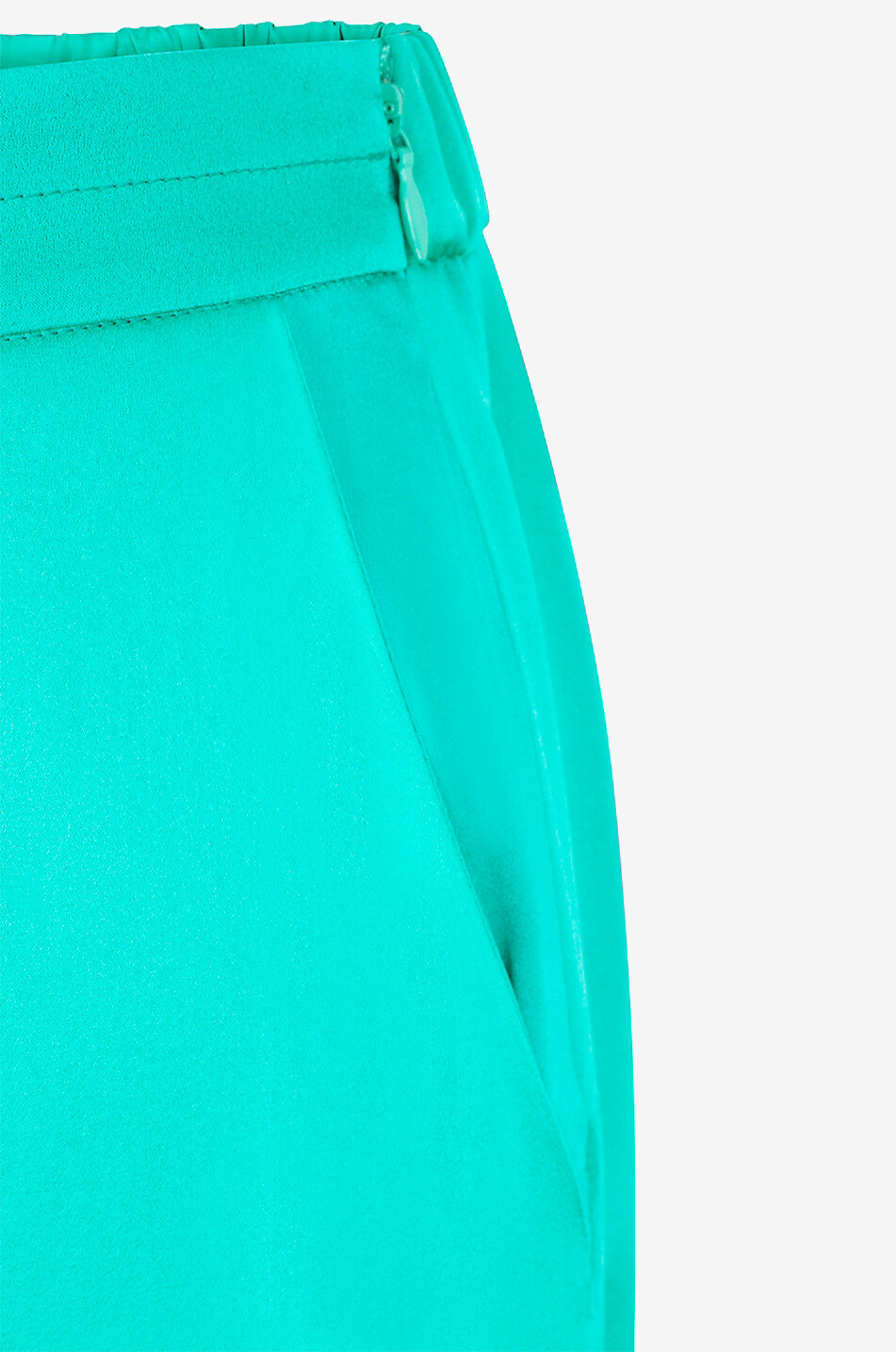 FORTE FORTE Pantalon large en satin de soie Femme VERT 3