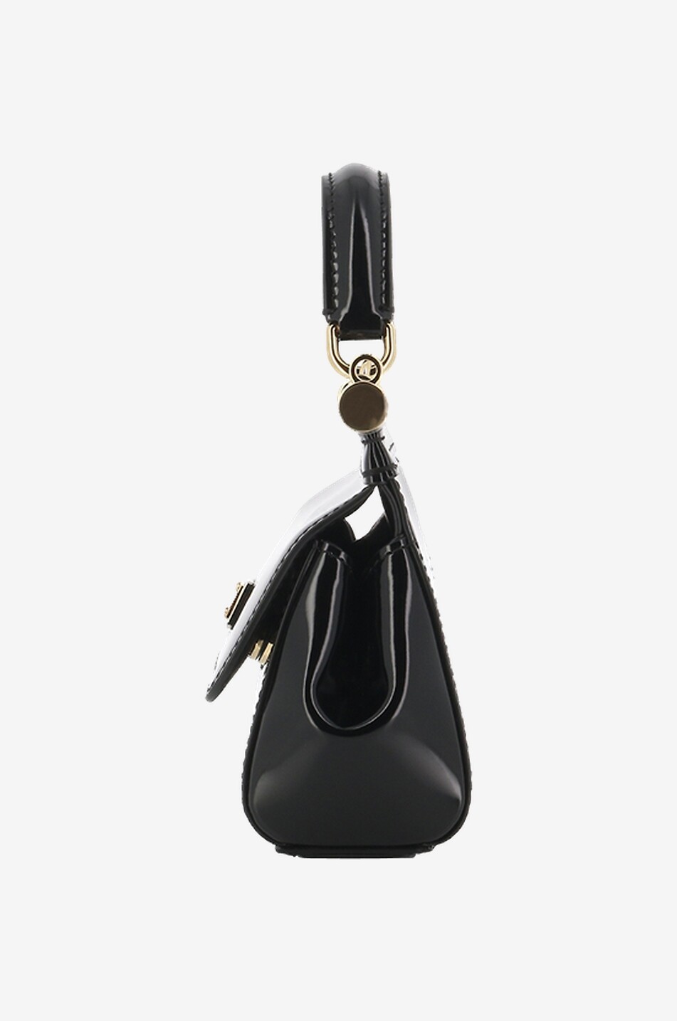 DOLCE & GABBANA Handtasche aus Lackleder Sicily Small Damen SCHWARZ 4