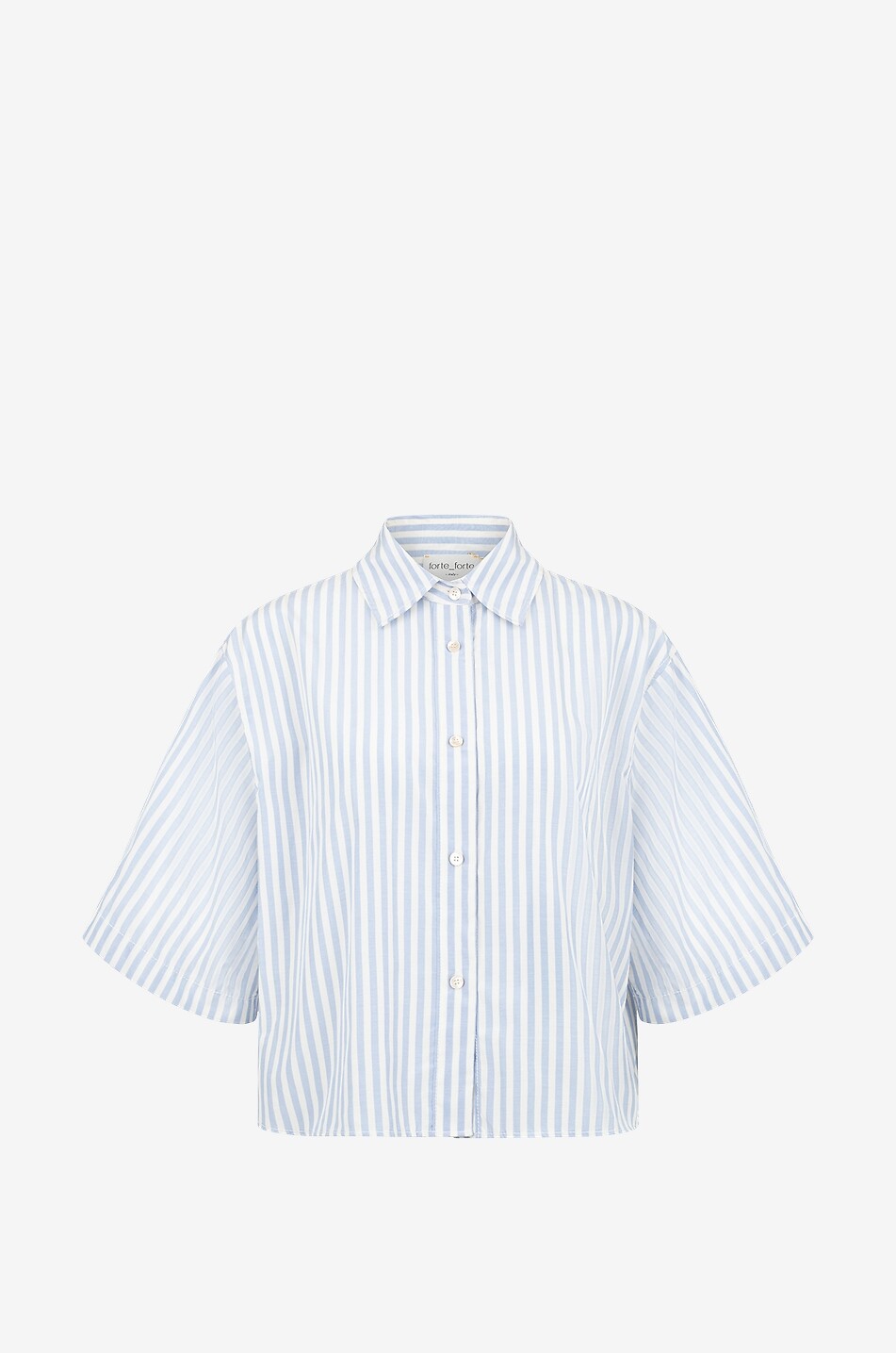 Chemise à manches courtes boxy rayé Taffetas Chic